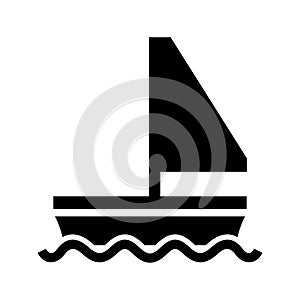 Sailboat icon or logo isolated sign symbol vector illustration