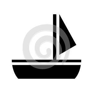 Sailboat icon or logo isolated sign symbol vector illustration