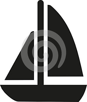 Sailboat icon sea