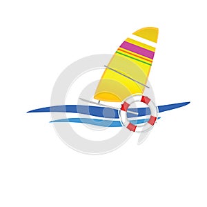 Sailboat icon vector illustration