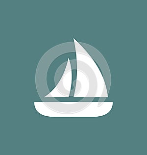 Sailboat icon vector sign