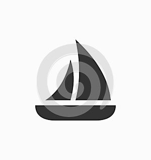 Sailboat icon vector sign
