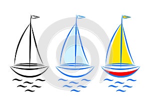 Sailboat icons