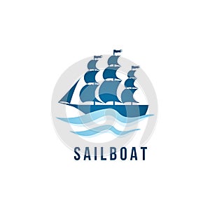 Sailboat logo template