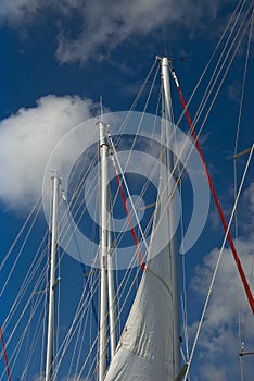 Sailboat masts photo