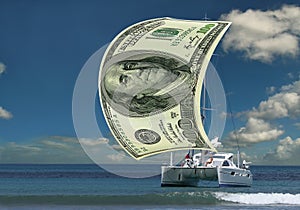 Sailboat money sail