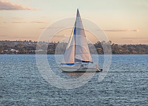 Sailboat at Paranoa Lake - Brasilia, Distrito Federal, Brazil photo