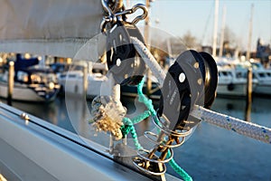 Sailboat part for setting and using the sail during a sailing trip.