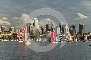 Sailboat race in Seattle