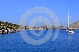 Sailboat sailing in the Aegean