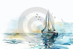 Sailboat Sailing Calm