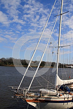 Sailboat on Savannah river