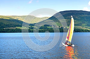 Sailboat on a Scottish loch