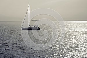 Sailboat on the sea.