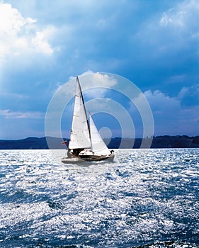 Sailboat in the sea