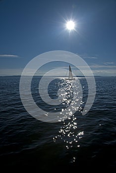 Sailboat on sea