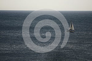 Sailboat at sea, Llafranc, Catalonia, Spain