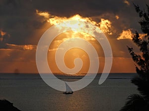 Sailboat in the sea photo