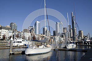 Sailboat at Seattle Waterfront