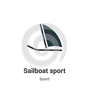 Sailboat sport vector icon on white background. Flat vector sailboat sport icon symbol sign from modern sport collection for