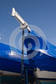 Sailboat in storage 2