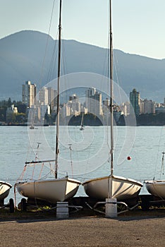 Sailboat Storage, English Bay, Vancouver
