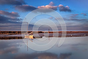 Sailboat in the Sun at Burnham Overy