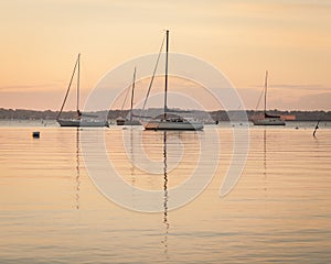 Sailboat Sunrise at Anchor