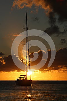 Sailboat during sunset
