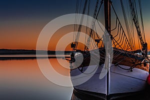 Sailboat at sunset