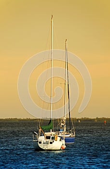 Sailboat in twilight