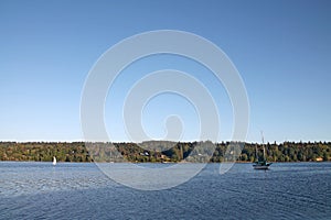 Sailboat in Vashon Island harbor