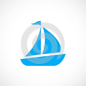 Sailboat vector icon