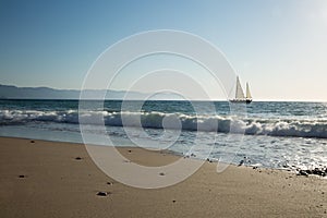 Sailboat view from Camarones Beach