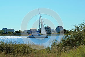 Sailboat in the Waterway photo