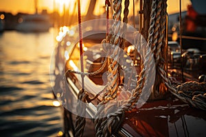 Sailboat winch and rope yacht detail Yachting 1