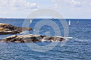 Sailboats in the archipelago