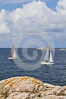 Sailboats in the archipelago