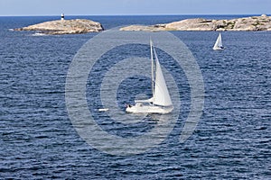 Sailboats in the archipelago