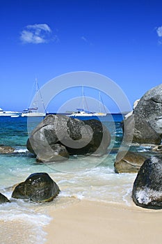 Sailboats at the Baths, Virgin Gorda.