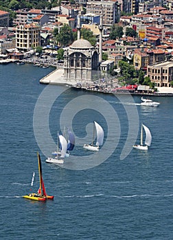 Sailboats at Bosphorus, Istanbul photo