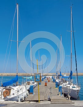 Sailboats in Chanie, Crete