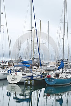 Sailboats Docked Lake Michigan, Kenosha, Wisconsin