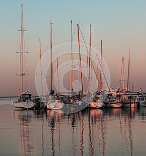 Sailboats in fishing port - Dragor Denmark