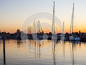 Sailboats in fishing port - Dragor Denmark