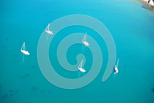 Sailboats, Gulf St Vincent (Aerial Photography)