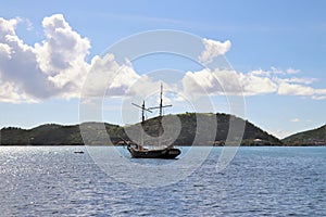 Boats on the ocean in St. Thomas, US Virgin Islands