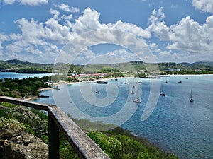 Sailboats Offshore in the Caribbean