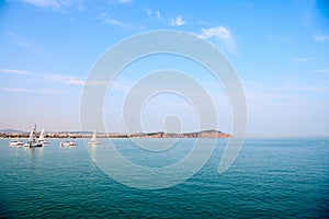 Sailboats in Penglai Surfing