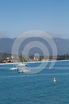 Sailboats by Santa Barbara Beach